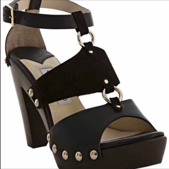 JIMMY CHOO URSULA BLACK HIGH HEEL SANDALS - Picture 4 of 6
